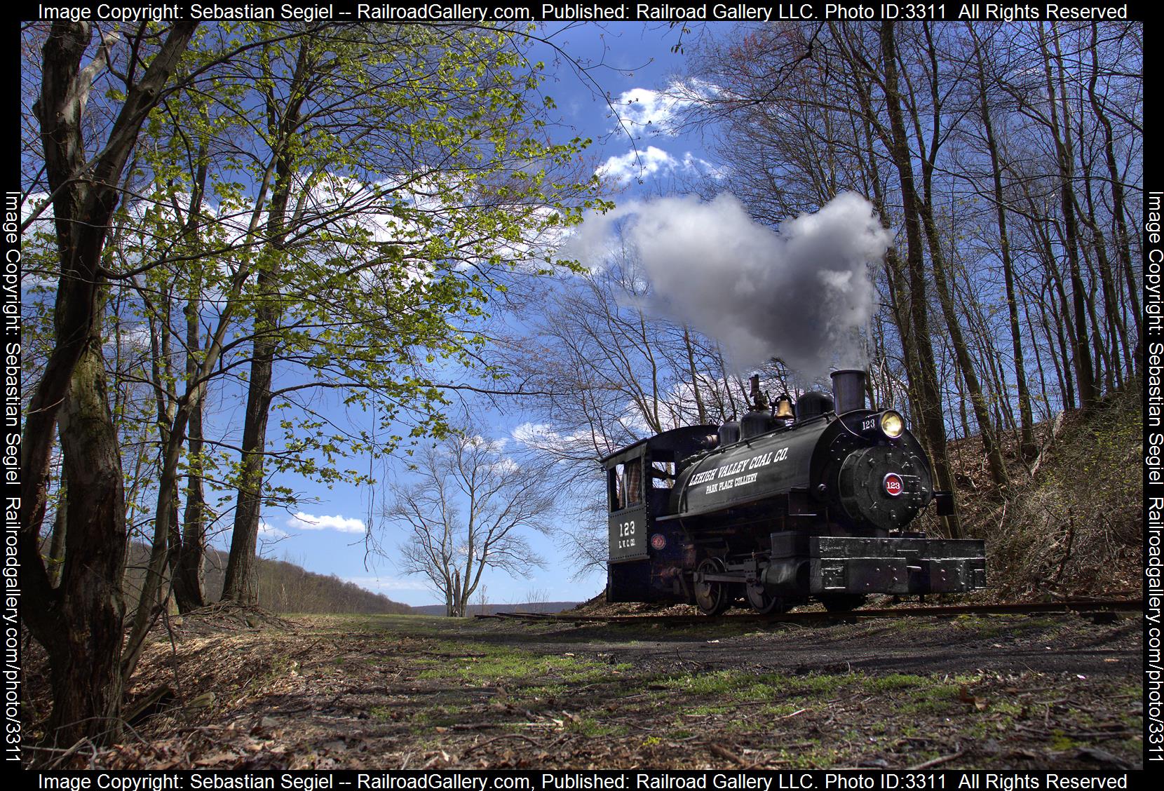 123 is a class 0-4-0 and  is pictured in Ashland, Pennsylvania, United States.  This was taken along the Pioneer Tunnel  on the Pioneer Tunnel Coal Mine. Photo Copyright: Sebastian Segiel uploaded to Railroad Gallery on 04/20/2024. This photograph of 123 was taken on Saturday, April 20, 2024. All Rights Reserved. 